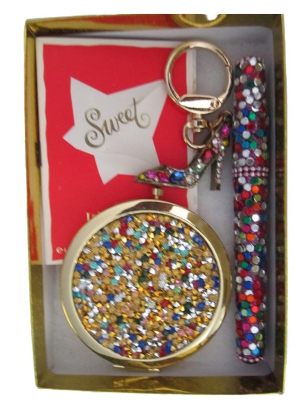 Purse Gift Set Mirror, Ink Pen, Shoe Keychain, Lolita Lempicka Sweet Scent NEW